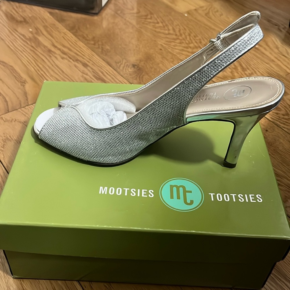Silver heels only worn once